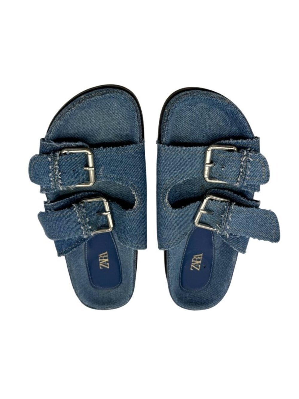 Zara Denim Sandals NWOT - Size 36/6 - Picture 2 of 6